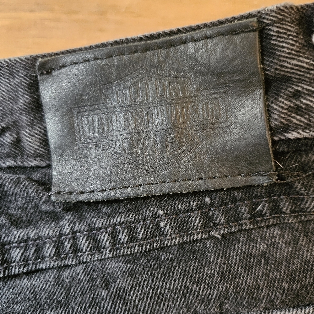 Harley Davidson Vintage Women's Classic Fit Jeans Black Size 12R - Picture 10 of 12